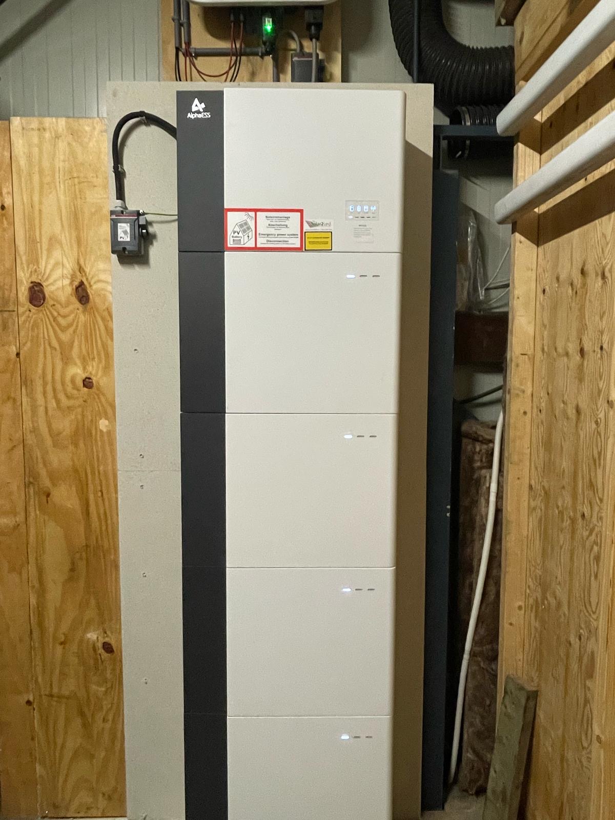 AlphaESS 5-modules — technische ruimte